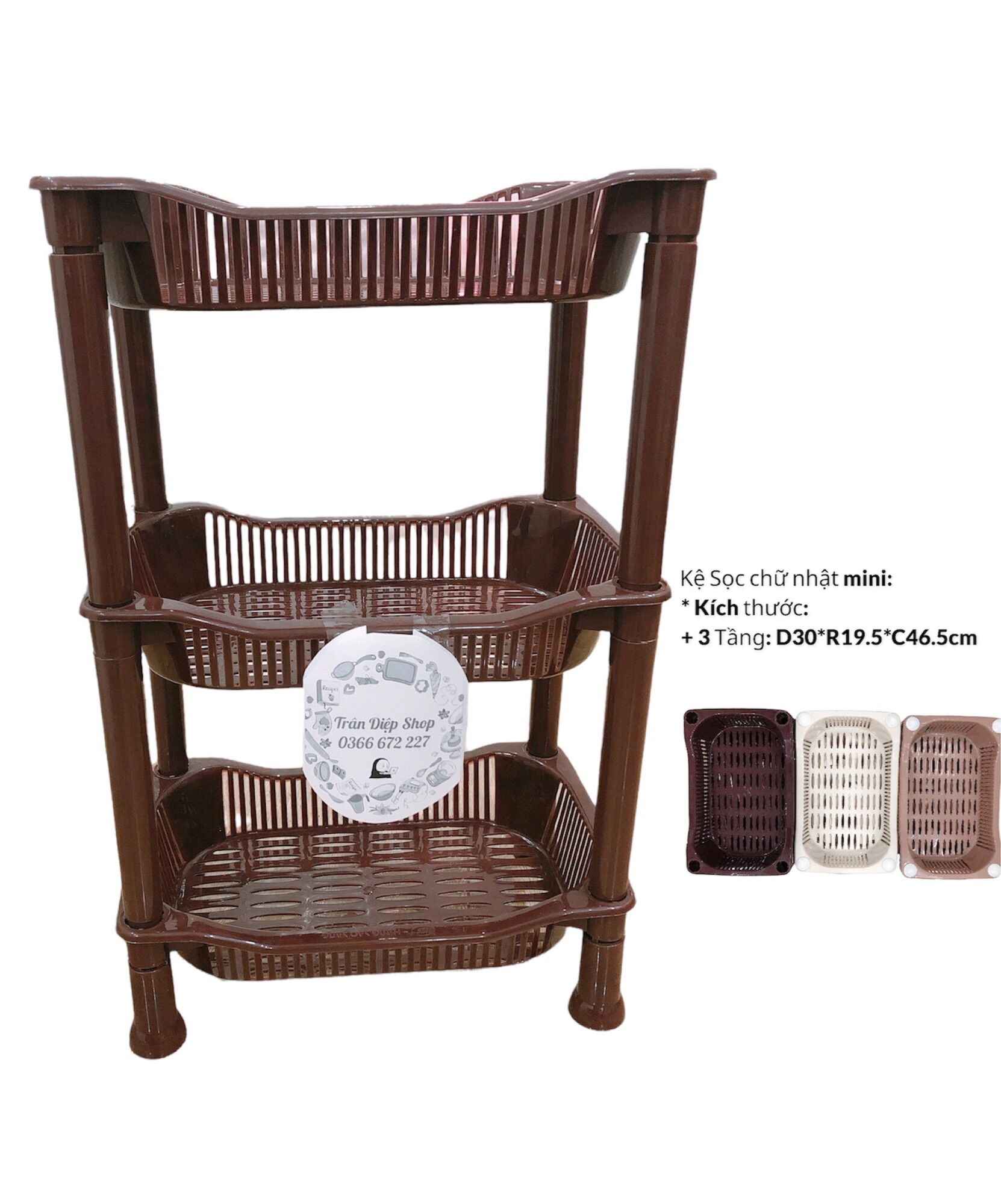 Kệ sọc mini 3 tầng