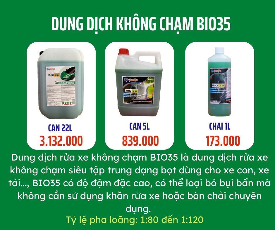 Dung dịch rửa xe ko chạm bio 35-1L