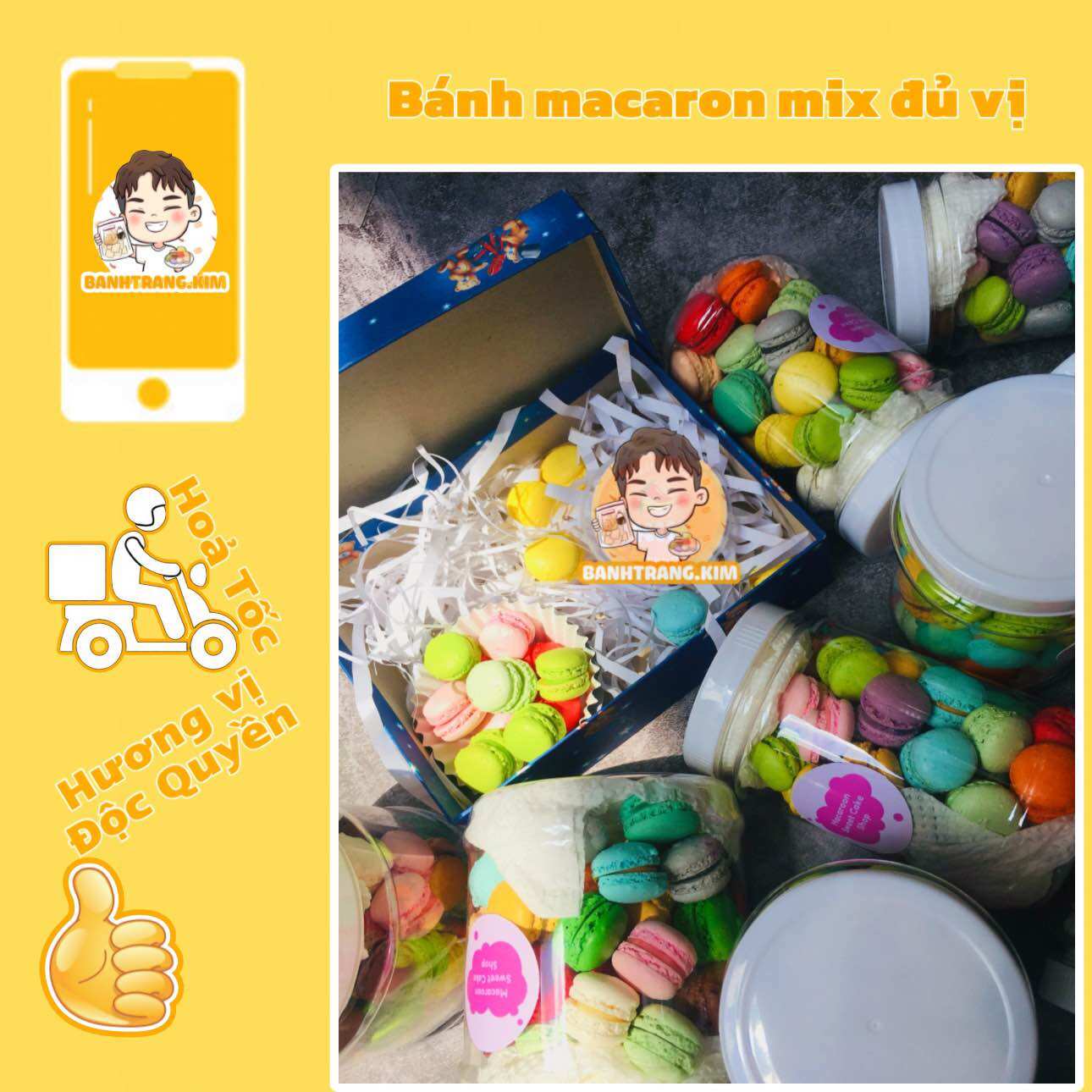 [HCM]Bánh macaron ( 50v mini size )