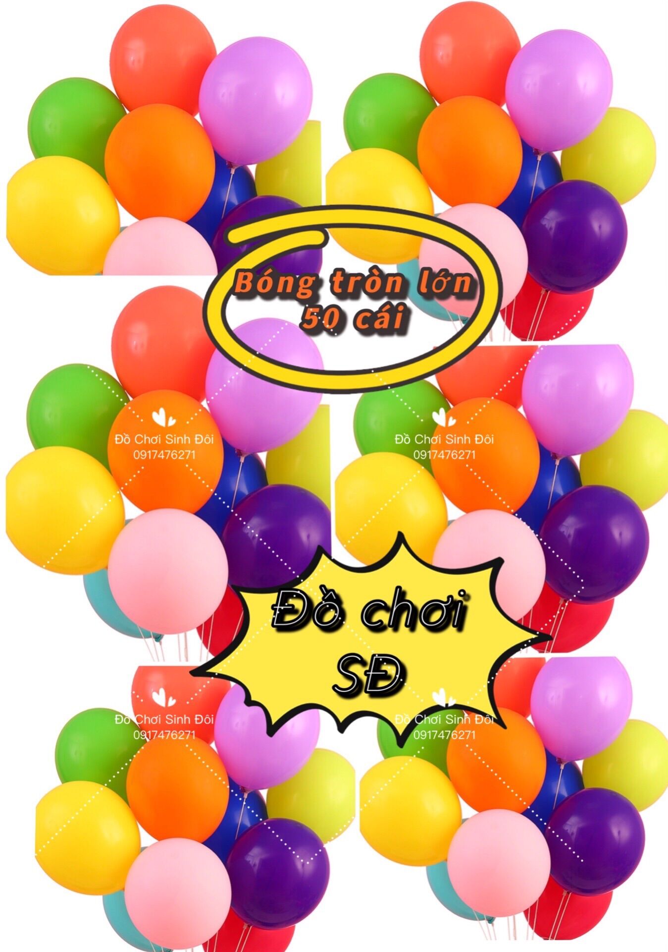 Bong bóng thái tròn lớn - 50 cái