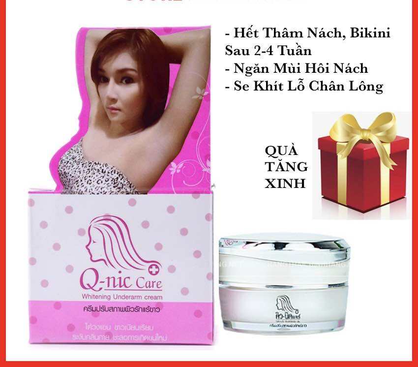 Kem Giảm Thâm Nách  Thâm Mông  Đầu Gối Khuỷu Tay Q-NIC CARE- 15Gr Chính Hãng thái lan