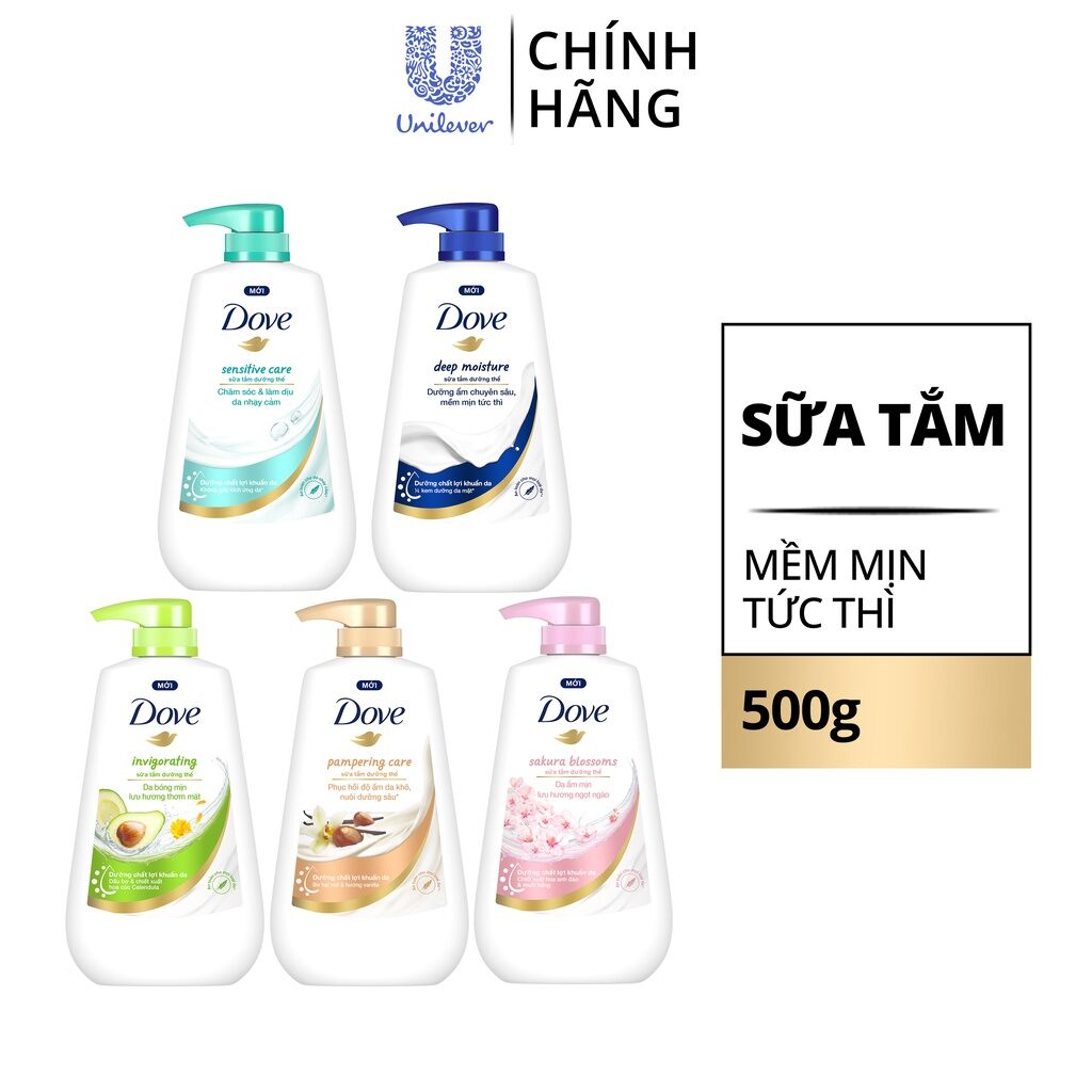 Sữa tắm dove dưỡng ẩm 500g