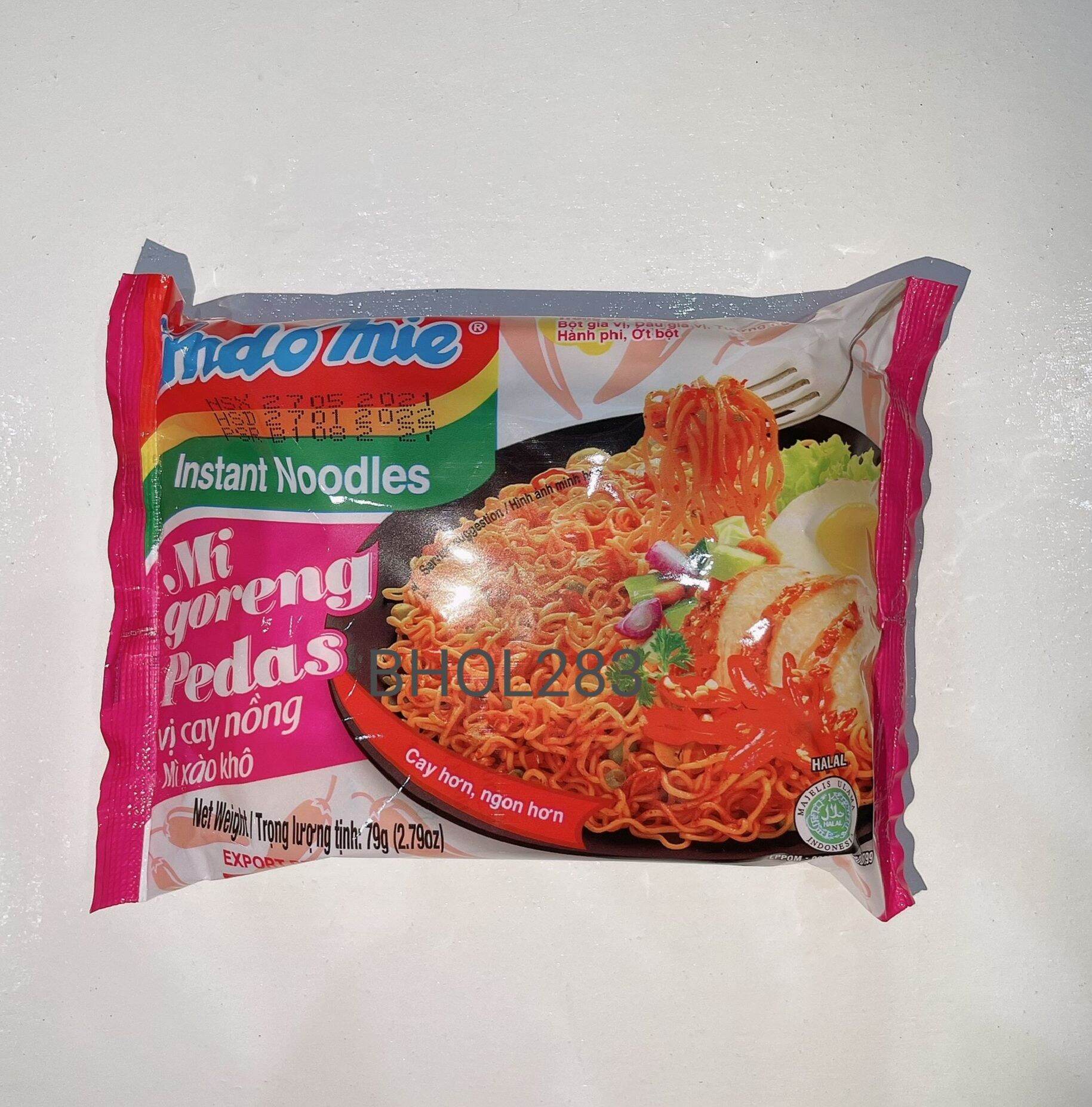 COMBO 10 GÓI MÌ XÀO KHÔ INDOMIE VỊ CAY NỒNG (GORENG PEDAS) 79g