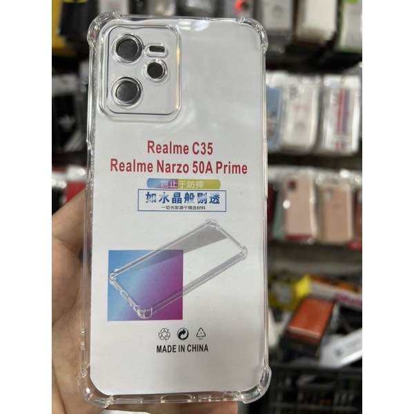 Ốp lưng Realme C35 chung Narzo50A Prime dẻo silicon viềng lưng nhựa nhám. 