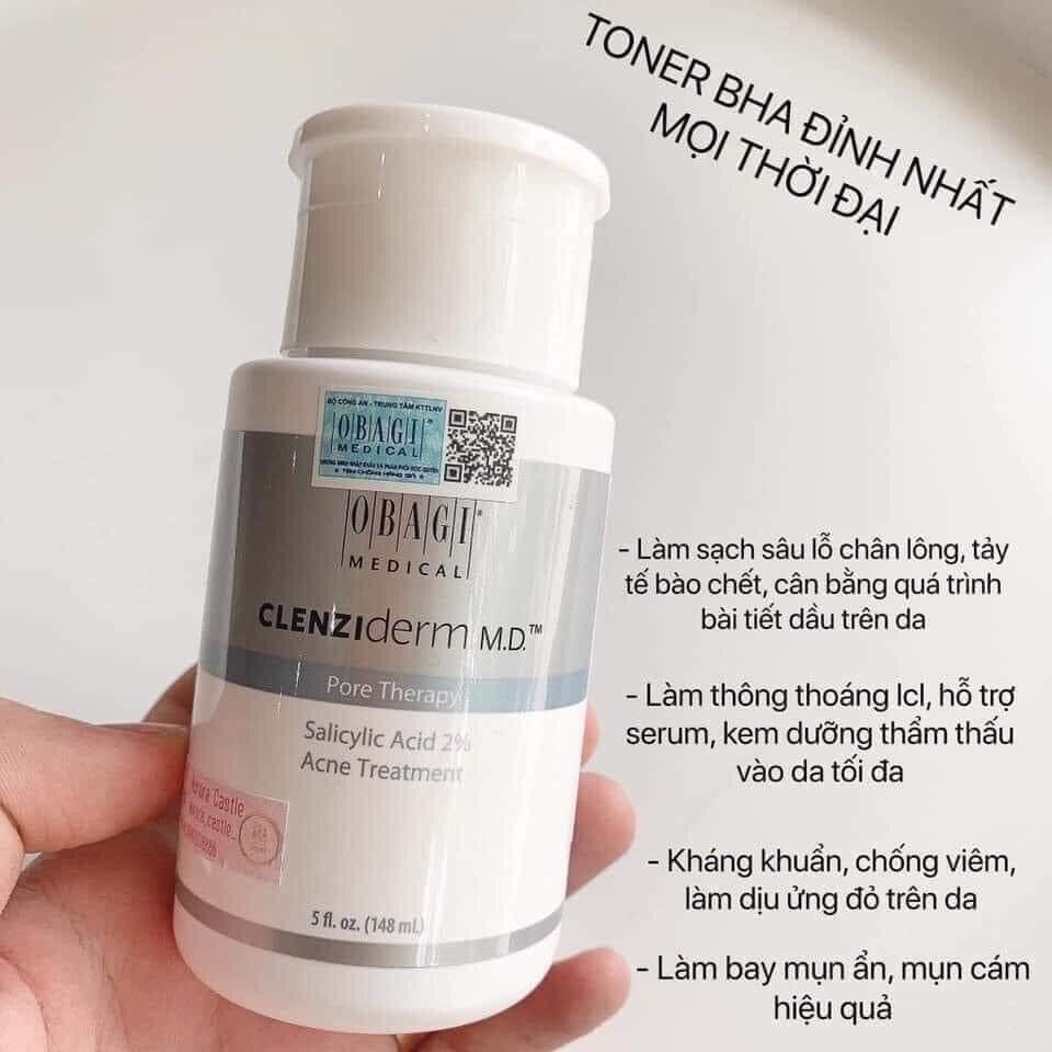 Toner Bha Obagi 2% Salicylic Acid Clenziderm Md Pore Therapy 148Ml