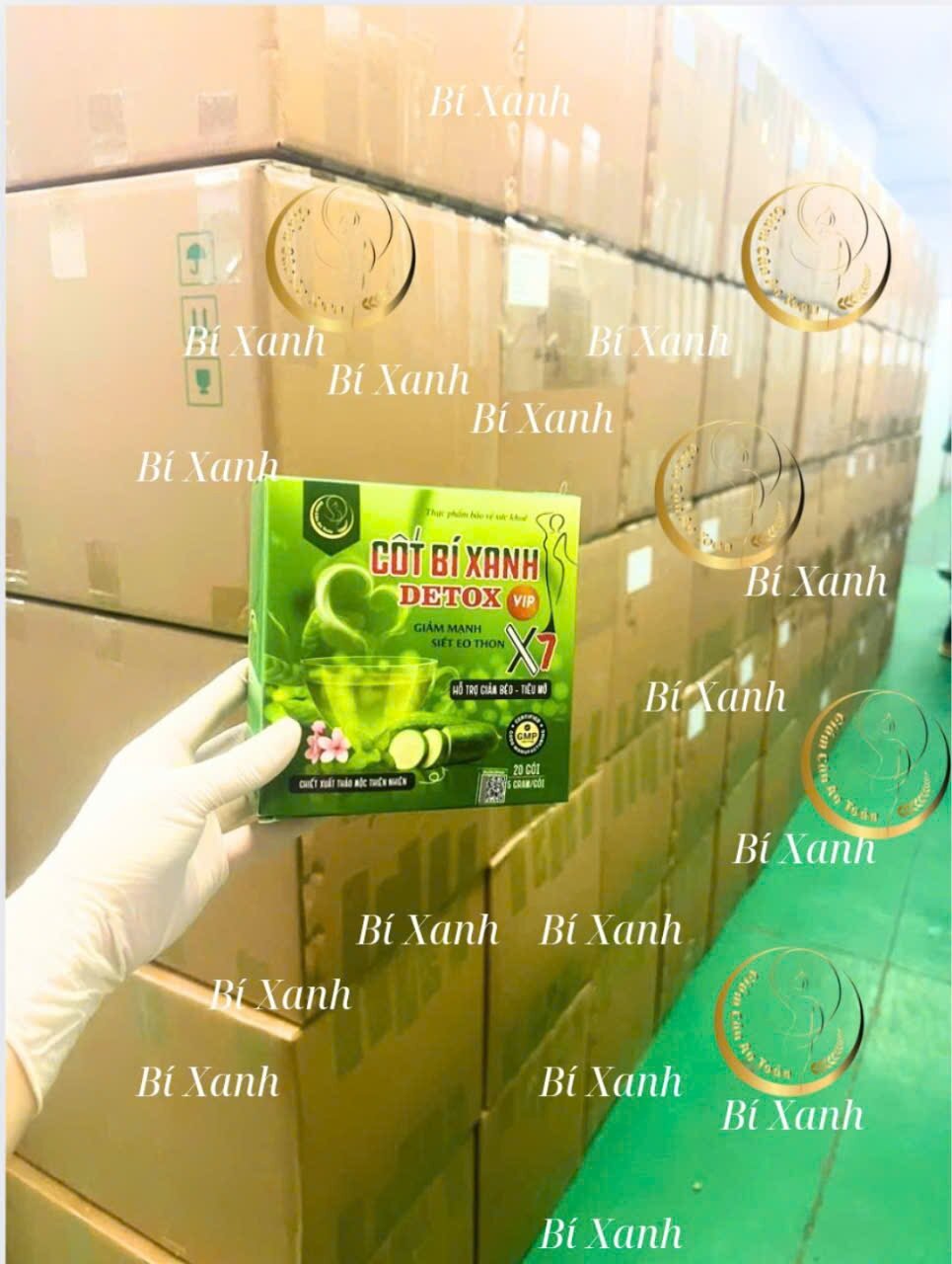 CỐT BÍ XANH DETOX  VIP MẠNH (Liệu trình dùng thử hộp 10 gói ạ)