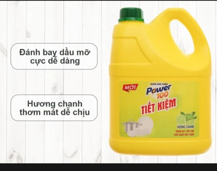 nước rửa chén power 100 tiết kiệm 3.5kg