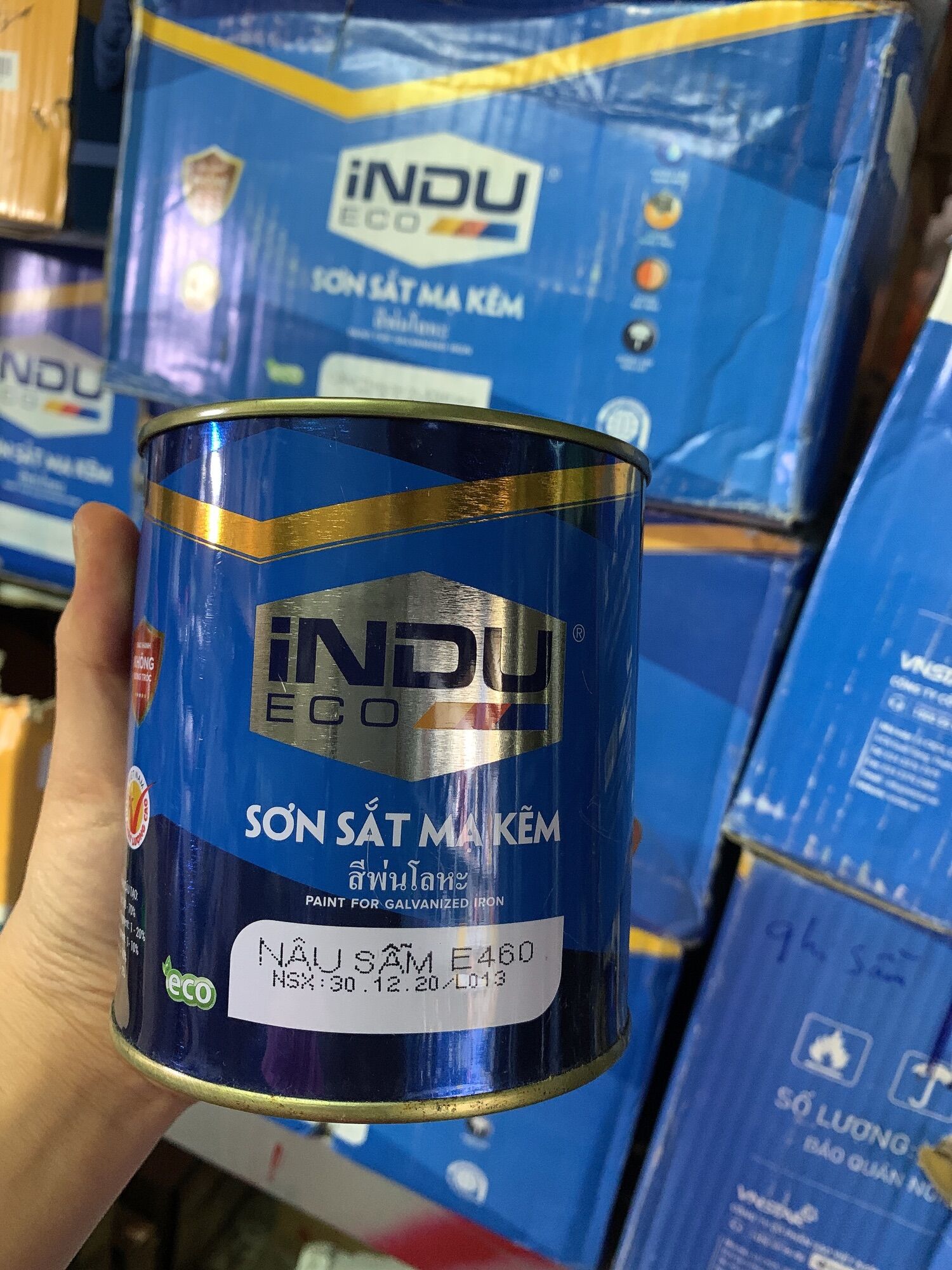 Sơn sắt mạ kẽm 2 thành phần INDU ECO đầy đủ các màu