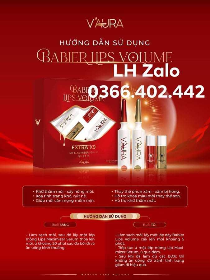 Cấy màu môi Vaura hàn quốc V3 Master Lips Babier Lips Volume