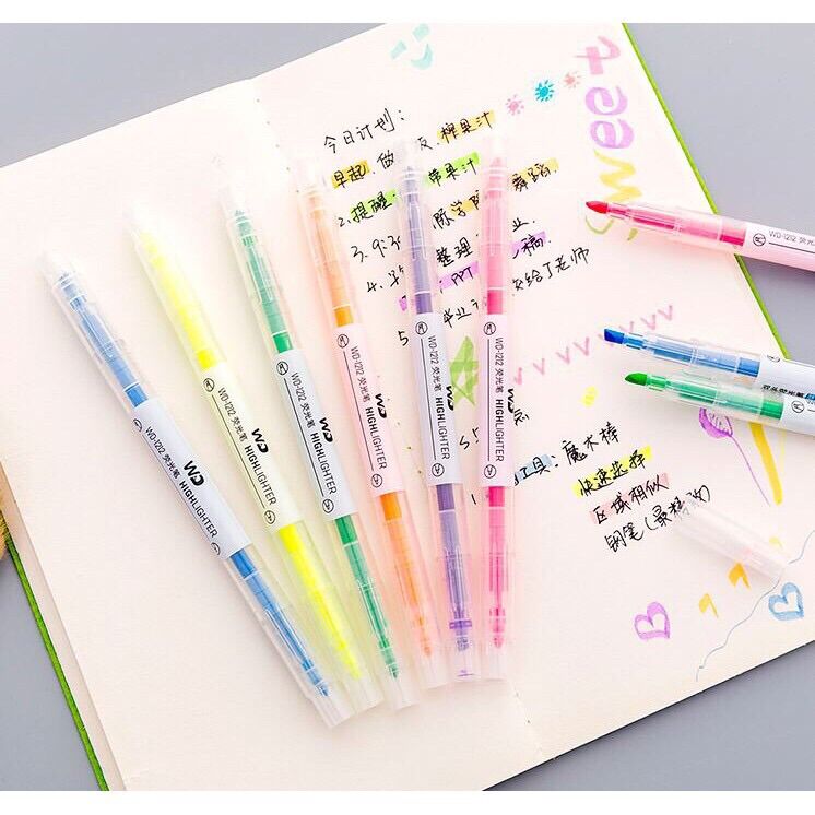 Bút đánh dấu - bút highlighter 6 màu CY - bút dạ.