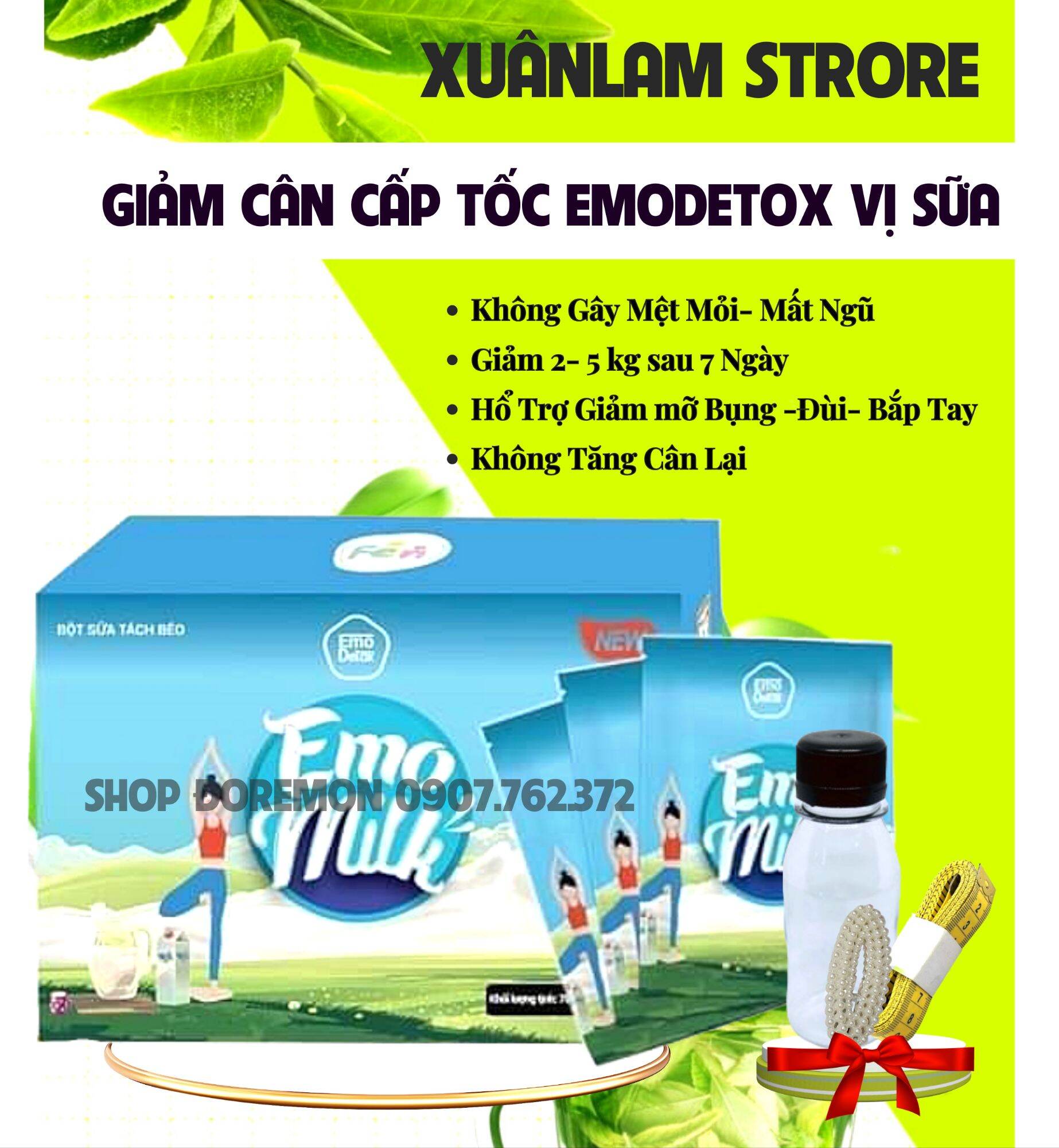 Bột giảm can cấp tốc e m o vị trái cây/ giảm mạnh nhanh sau 7 ngày