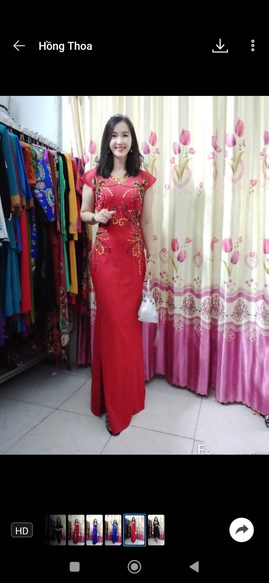 Đầm dạ hội đuôi cá dài