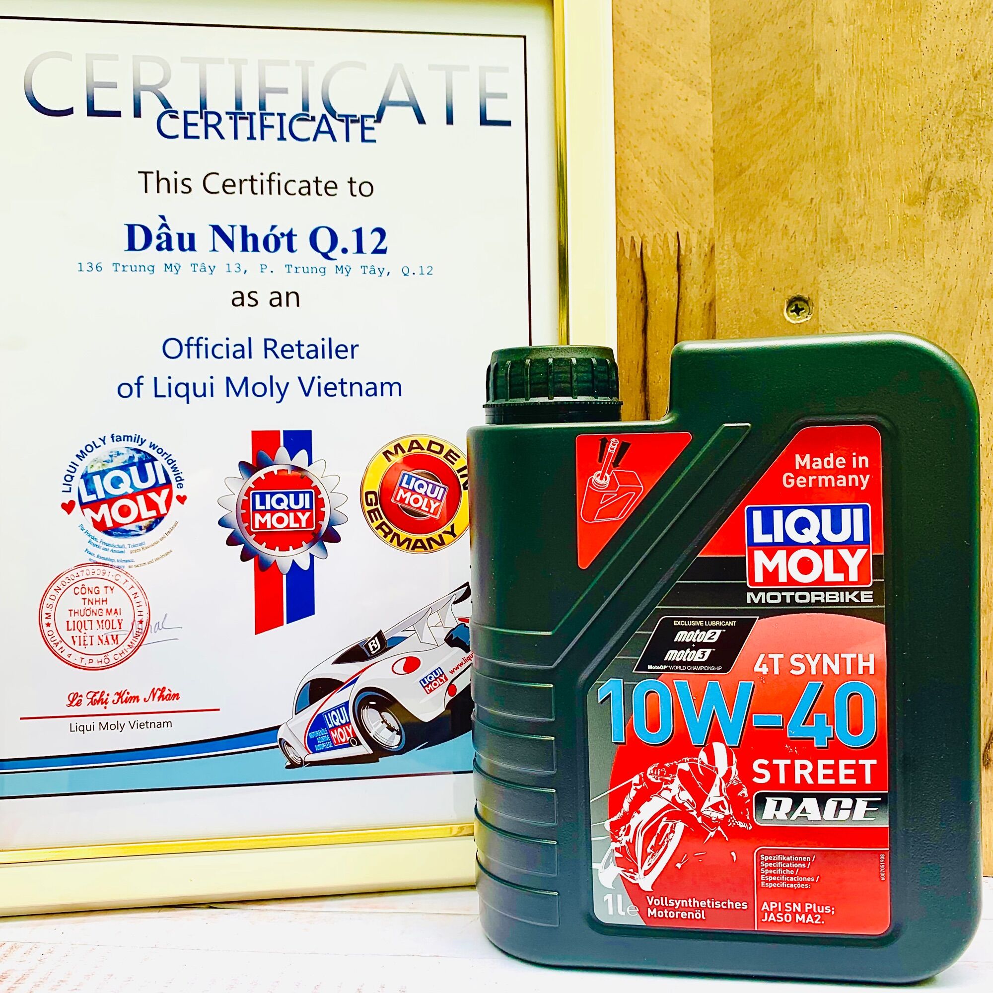 Dầu Nhớt Cao Cấp Liqui Moly Motorbike Synth 4T Street Race 10W-40 API SN Plus Jaso MA2 Made in Germany