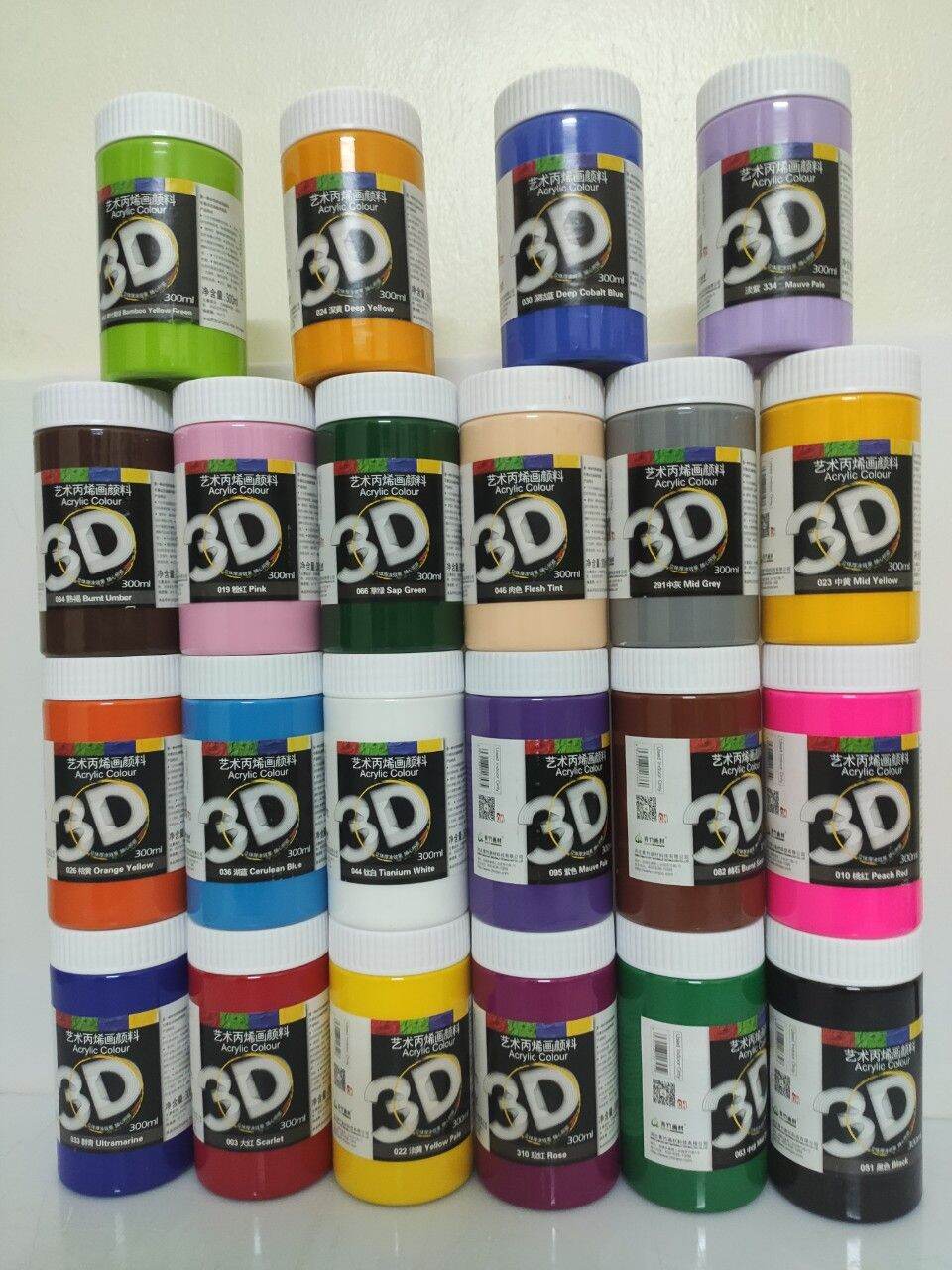 Combo/bộ 22 màu acrylic 300ml