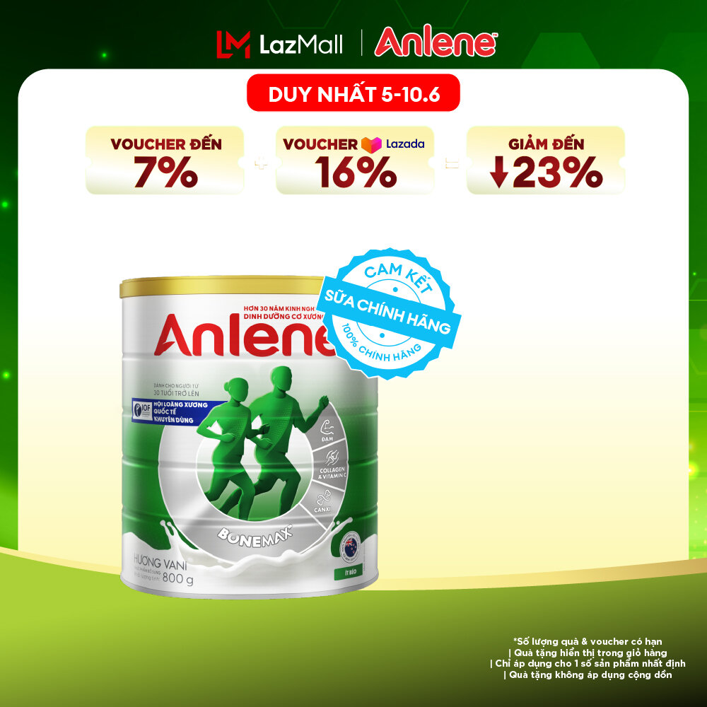 [Voucher giảm đến 26%]Sữa Bột Anlene Hương Vani 800G