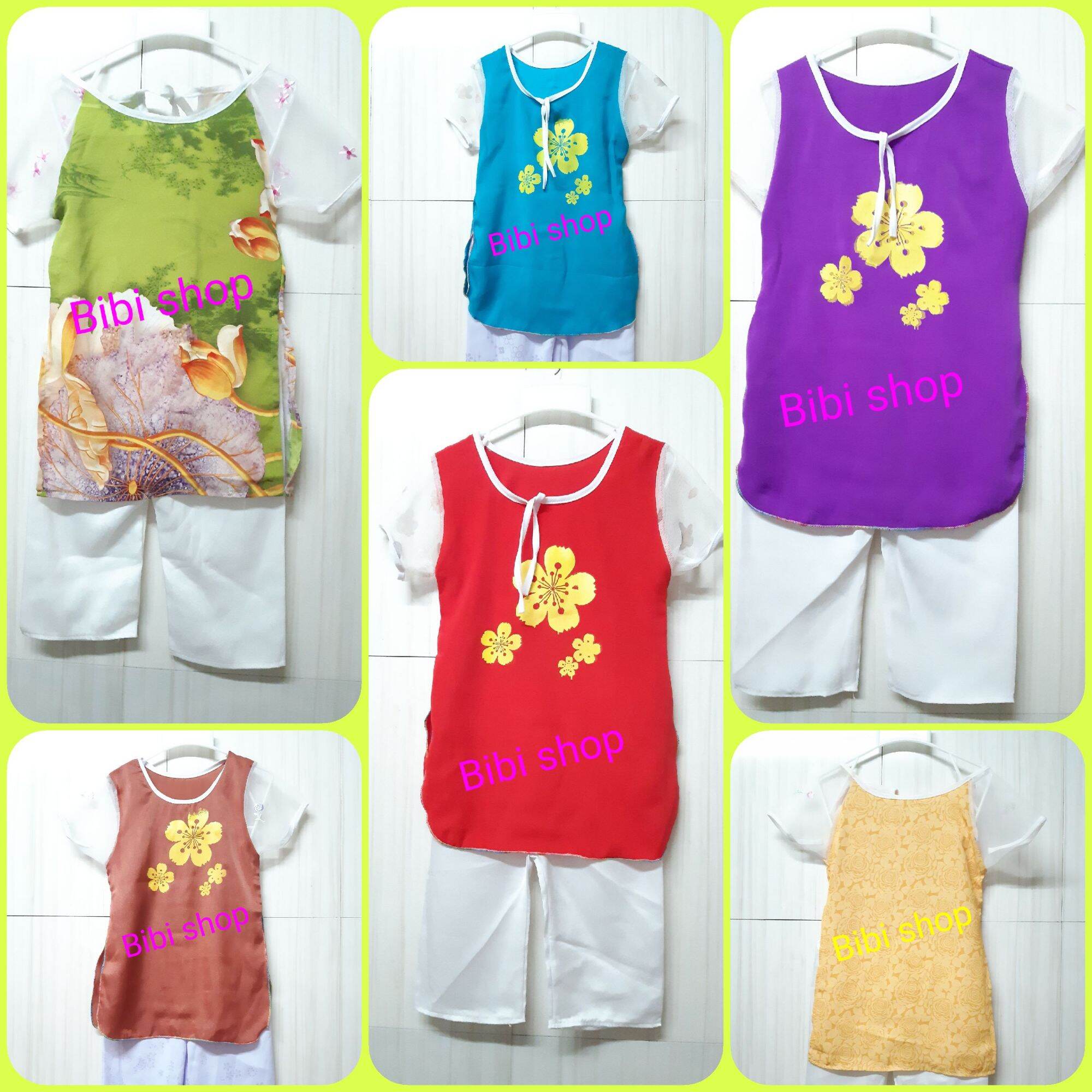 💥 2 bộ áo dài tết bé gái 12-18kg