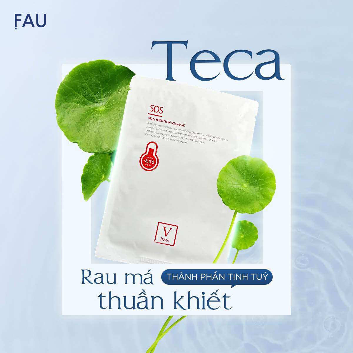 [FAU SOS Mask] – Mặt nạ làm lạnh, làm dịu, giảm đỏ (10 miếng/hộp)