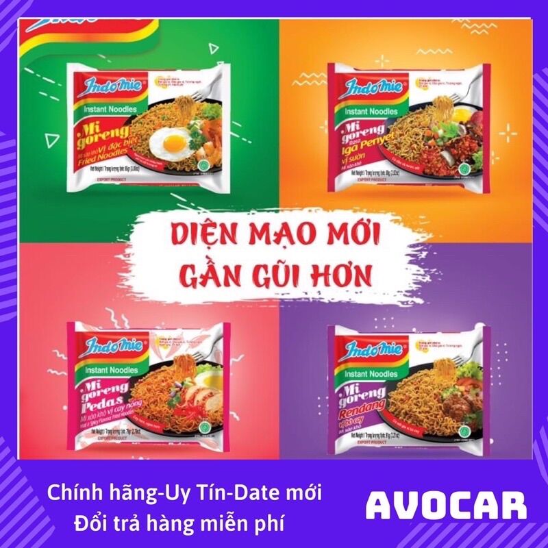 Mì indomie mix tuỳ ý 4 vị . 40 gói/ thùng
