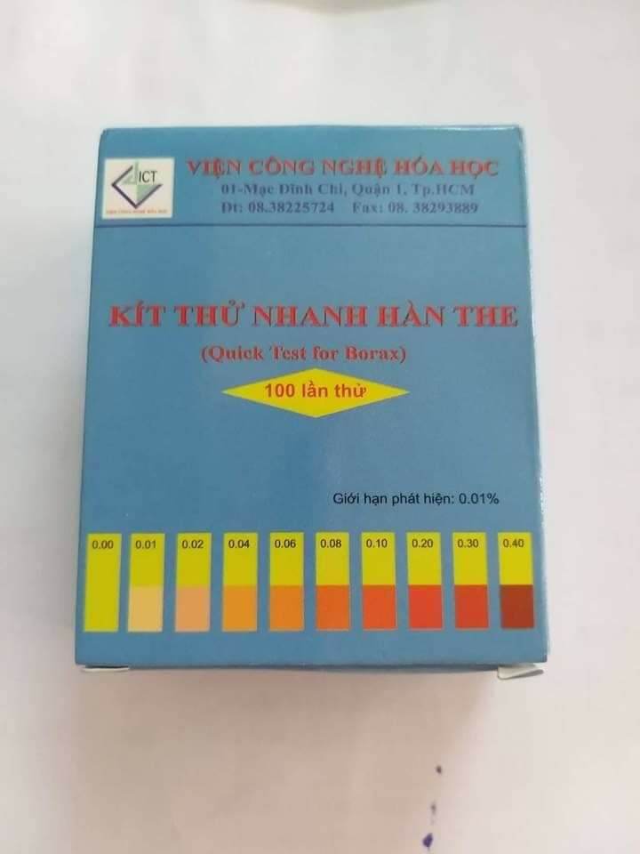 Bộ kít thử hàn the trong thực phẩm