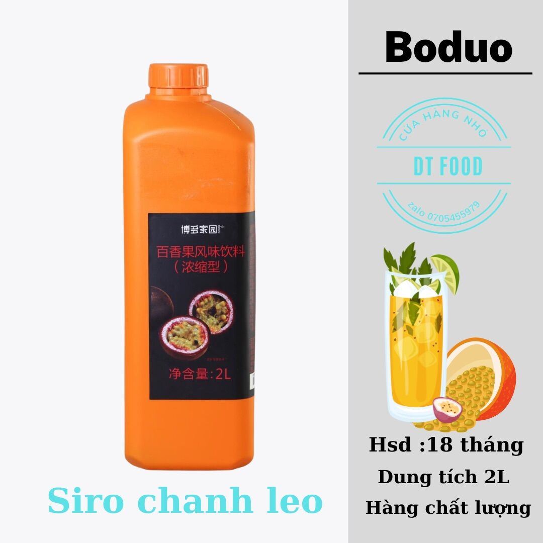 Siro chanh leo Boduo chai 2L