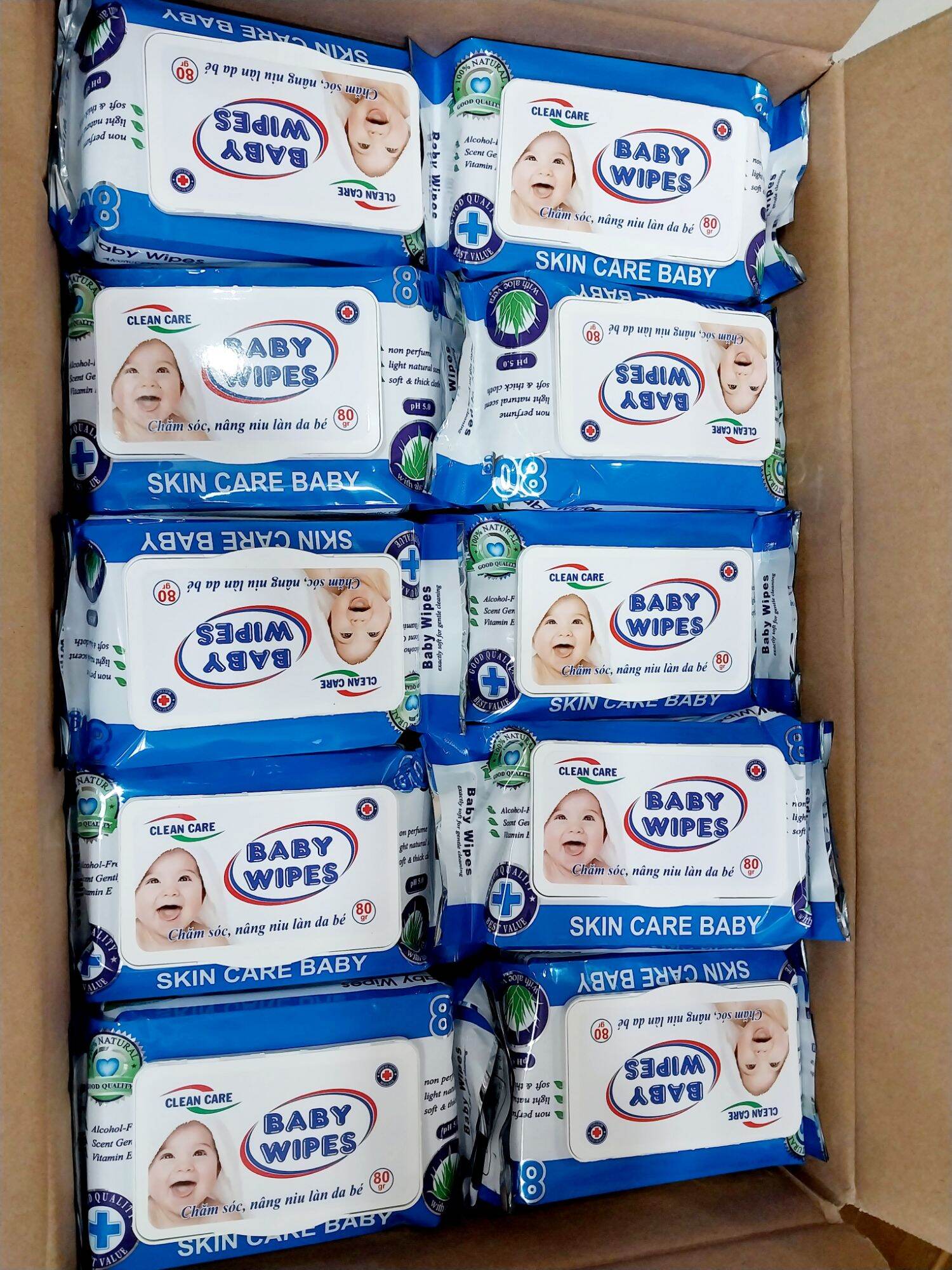 Wholesale Price [Combo 10 Pack] Premium Baby Wipes 80Gr