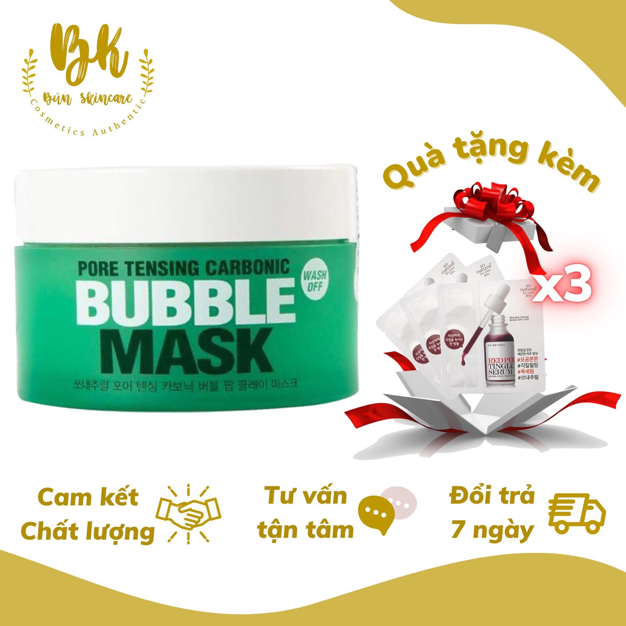 Mặt Nạ Bong Bóng Thải Độc Da So Natural Pore Tensing Carbonic Bubble Mask 130g Nhập Khẩu Hàn Quốc Chuẩn