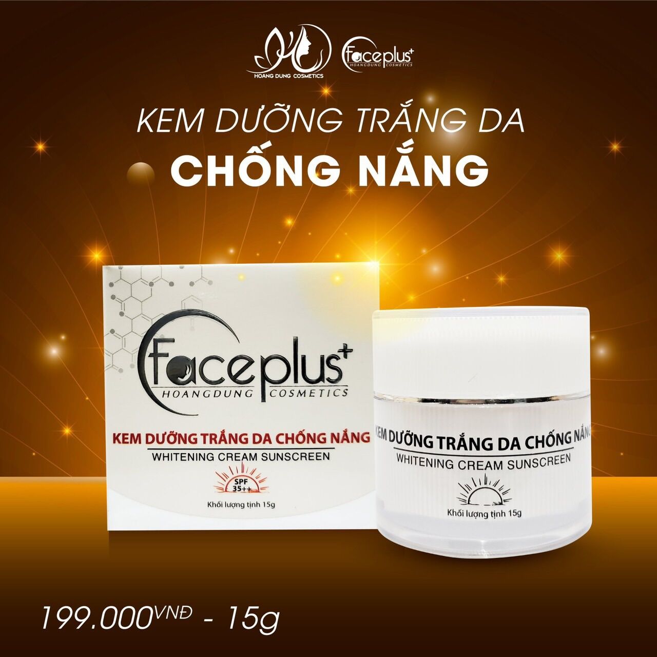 Kem Faceplus dưỡng trắng da chống nắng 15g