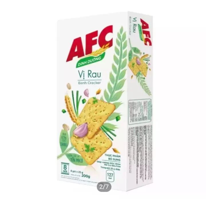 Bánh afc vị lúa mì/ rau cải 200gr