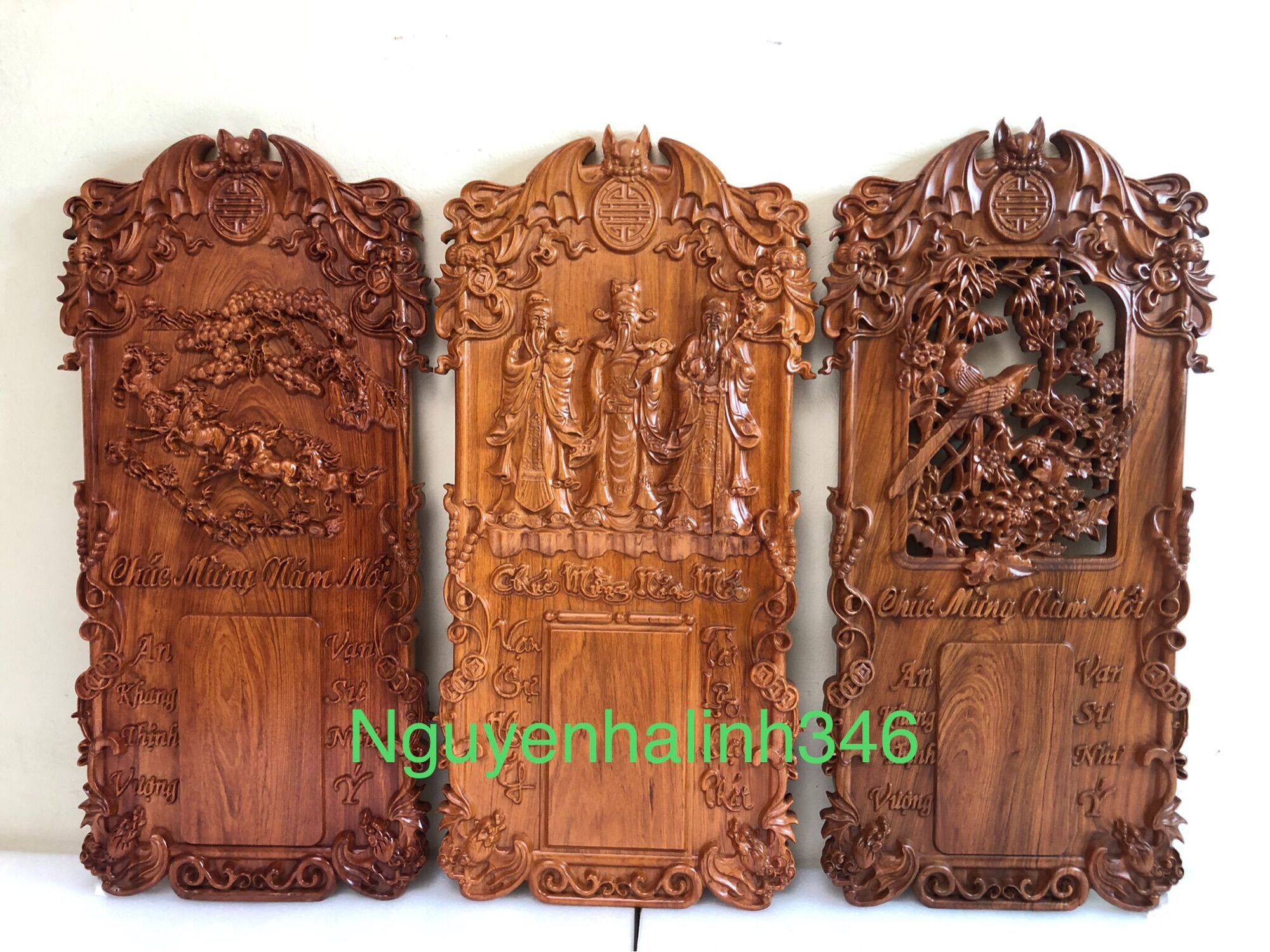 Đốc Lịch Tam Đa [ Phúc Lộc Thọ ] Gỗ Hương Đá Cao Cấp