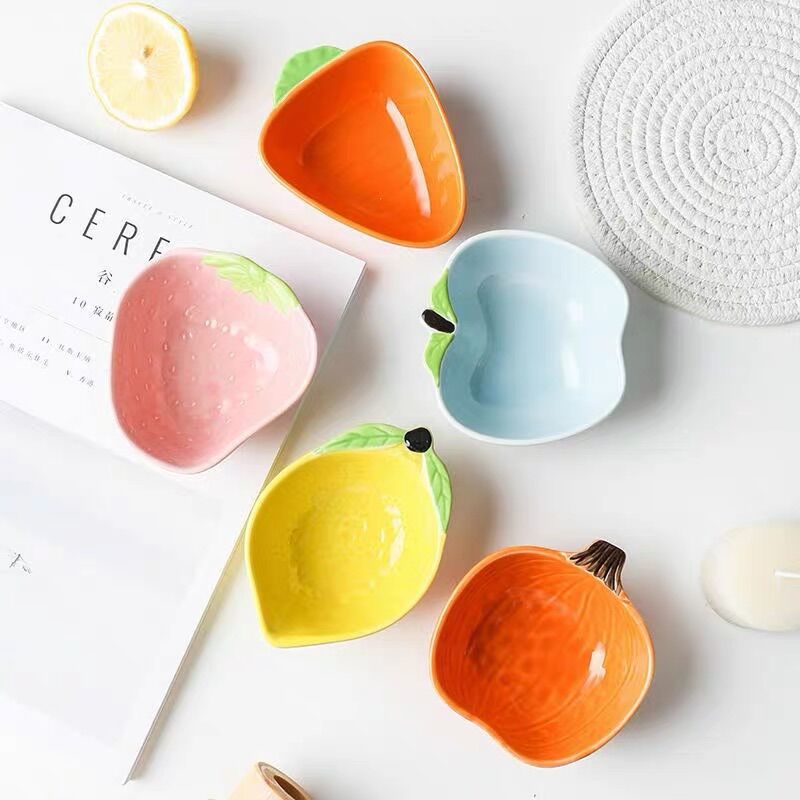 Bát ăn dặm gốm sứ cao cấp hình trái cây cho bé