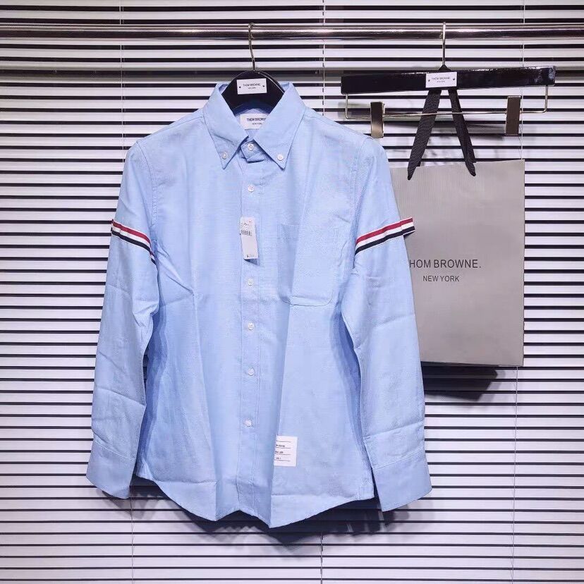 [HCM]Sơ mi Thom b viền 2 tay áo trắng chất liệu oxford dày siêu bền