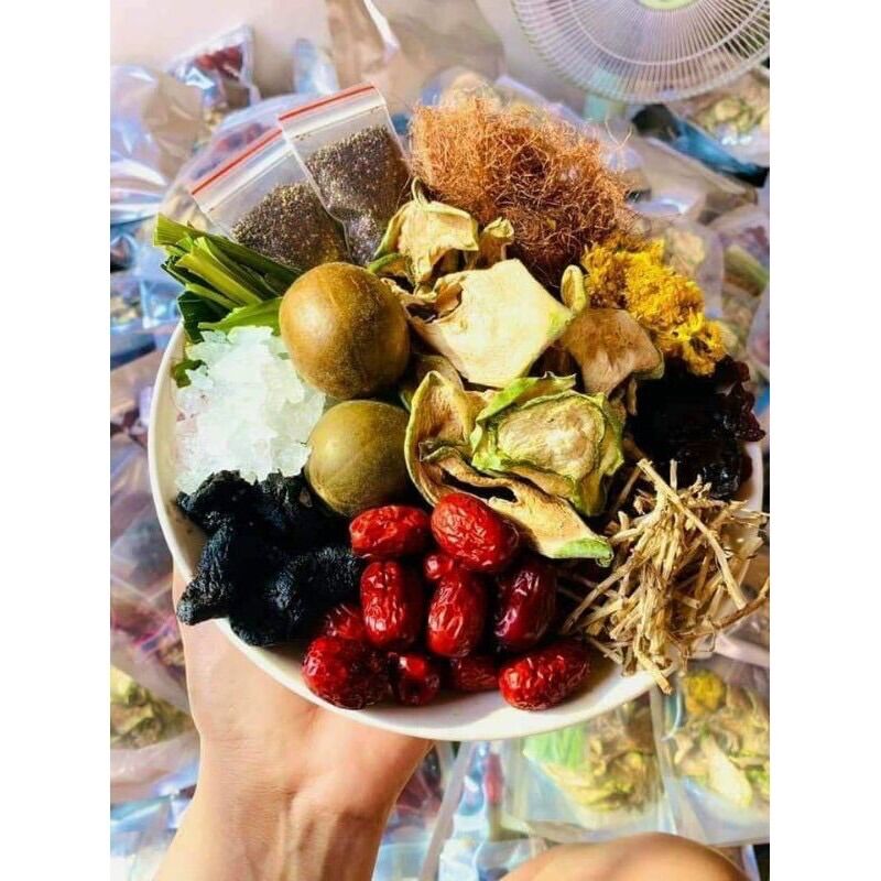 Combo set bí đao hoa cúc hạt chia 9 vị