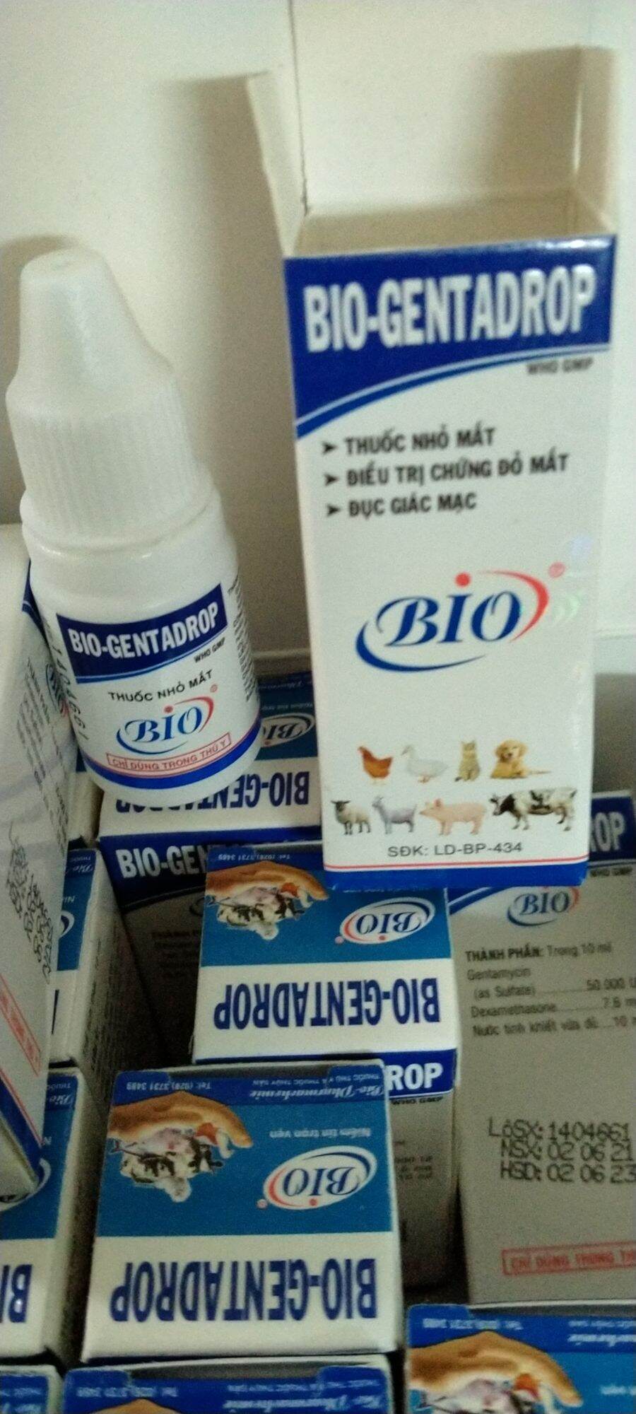 2lọ nhỏ mắt gà, bị chảy gèn, đỏ mắt -genta drop10ml