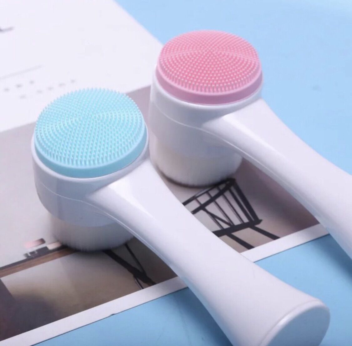 Cọ rửa mặt silicon 2 đầu