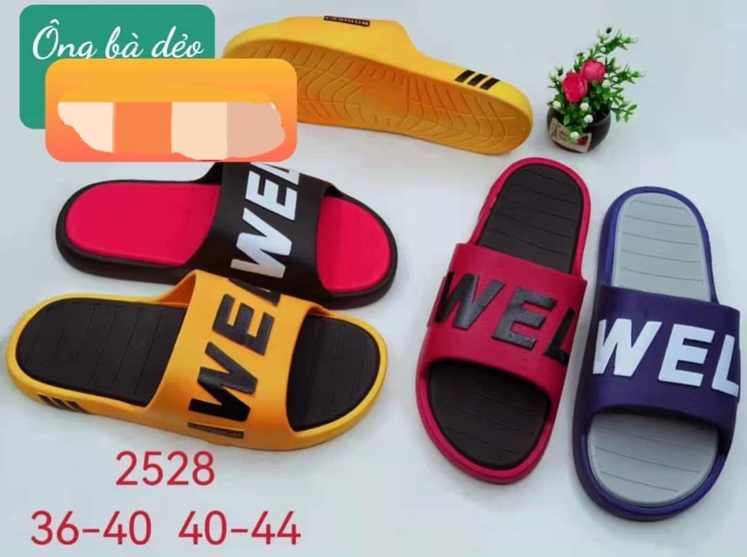 Dép nam quai ngang nhựa dẻo bản wel nam nữ thời trang