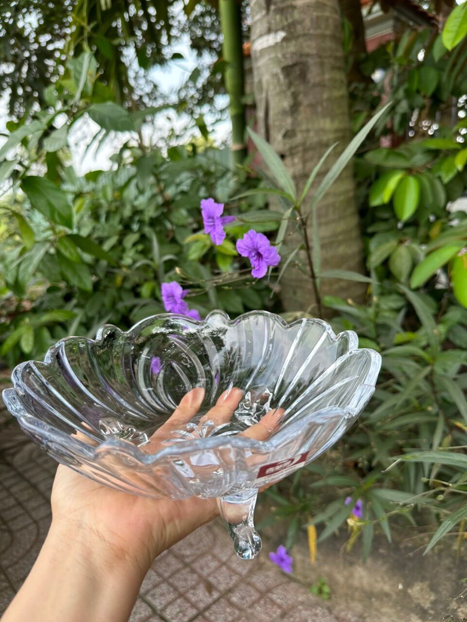 THỐ THUỶ TINH PHA LÊ 3 CHÂN DELI CAO CẤP
