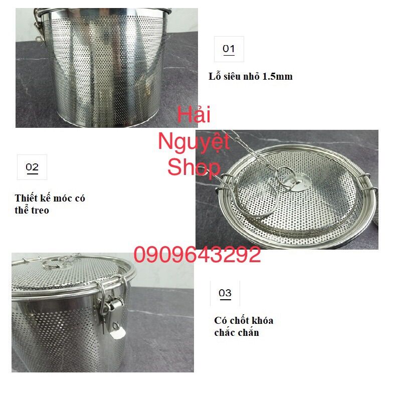 BỘ LỌC GIA VỊ INOX 304