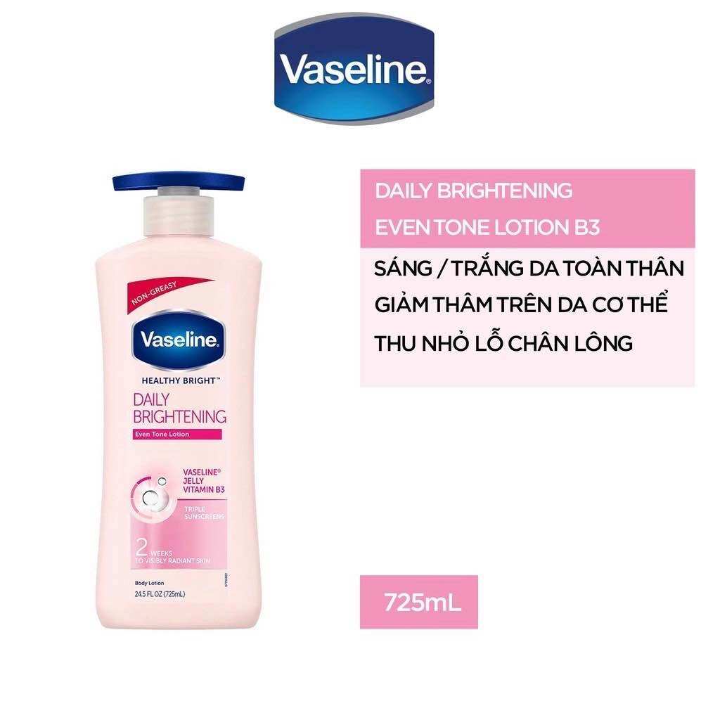 Dưỡng thể vaseline 725ml dưỡng ẩm trắng hồng mỹ