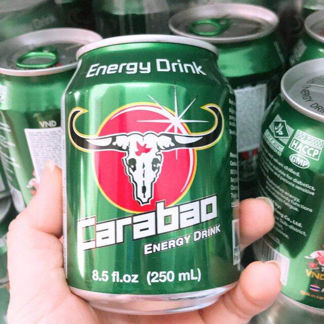 Lốc 6 lon nước uống tăng lực Carabao Thái Lan chính hãng