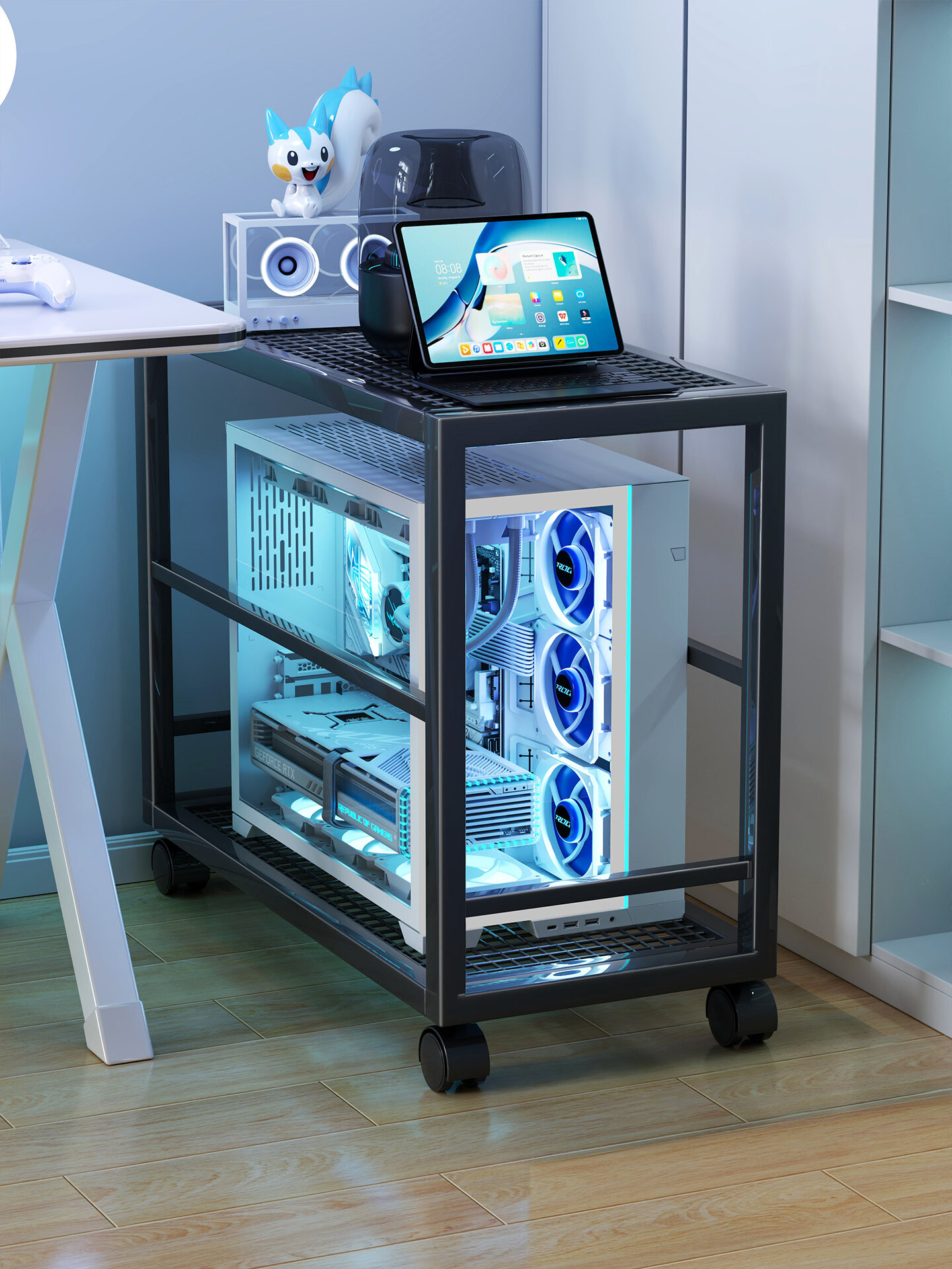 WUBUWEI | Height Increasing Computer Host Stand With Wheels Giá 336,000 Đồng*Miễn phí vận chuyển