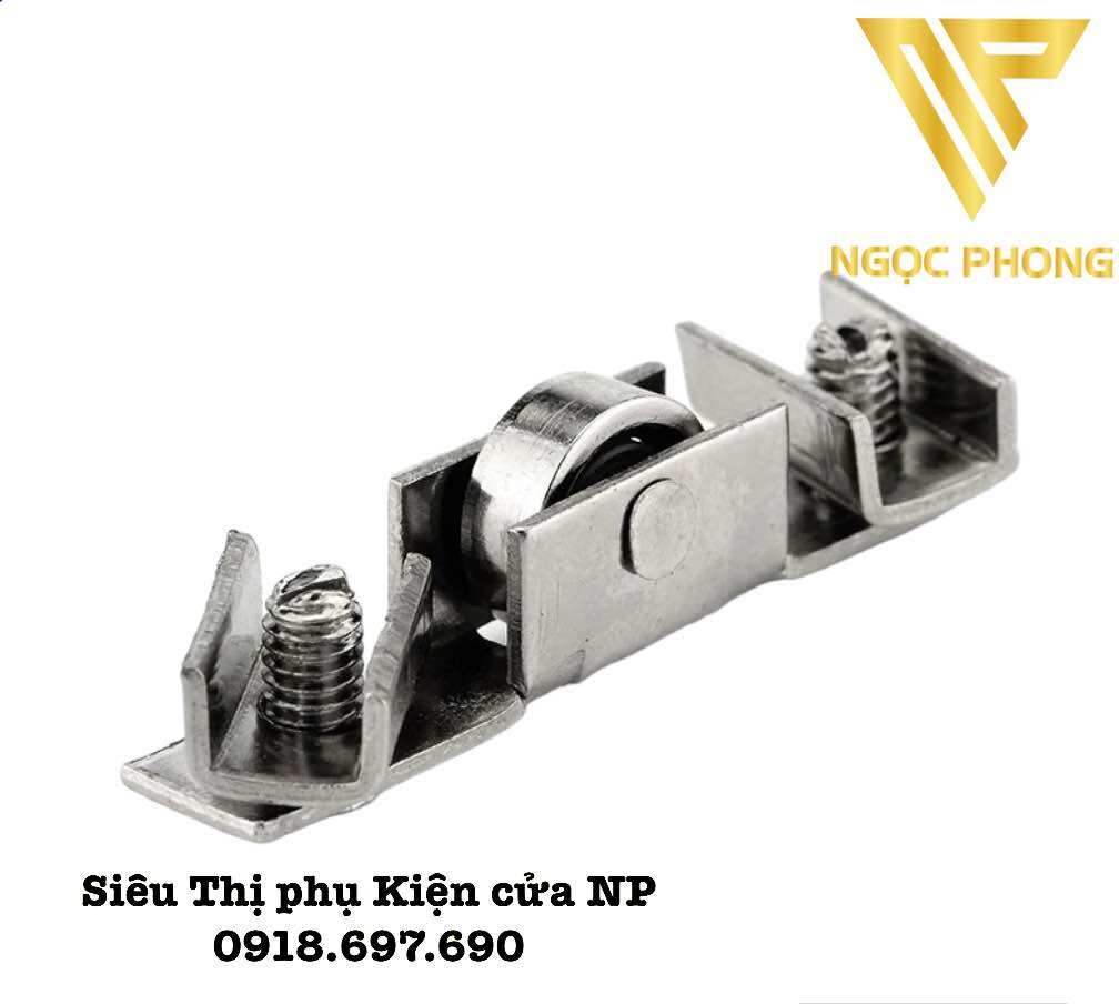 [ 5 cái ] Bánh xe đơn tủ kính 3-5mm - Bánh xe lùa kính tủ đơn