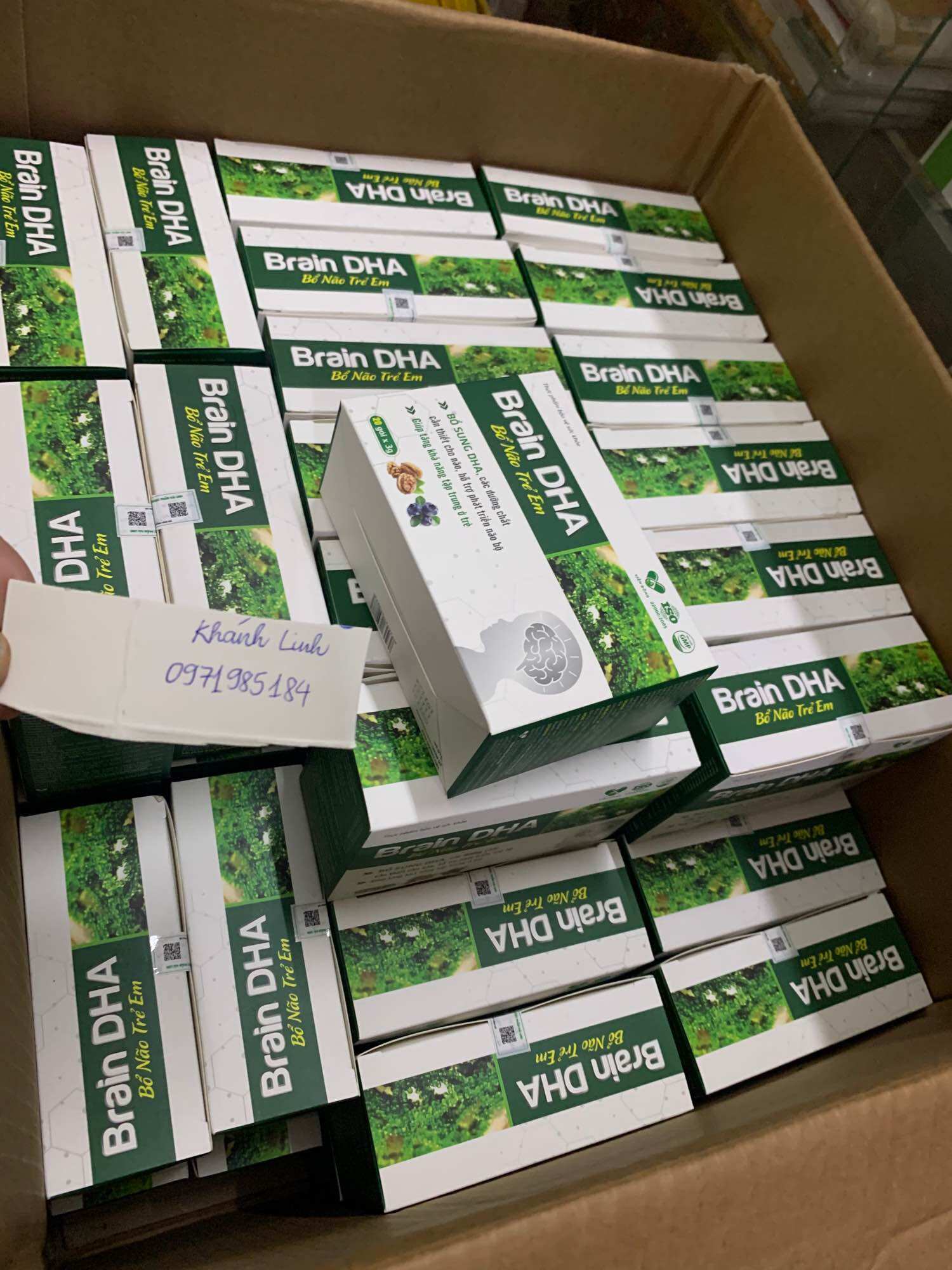 Cốm bổ não dha brain hộp 20 gói(mẫu mới)