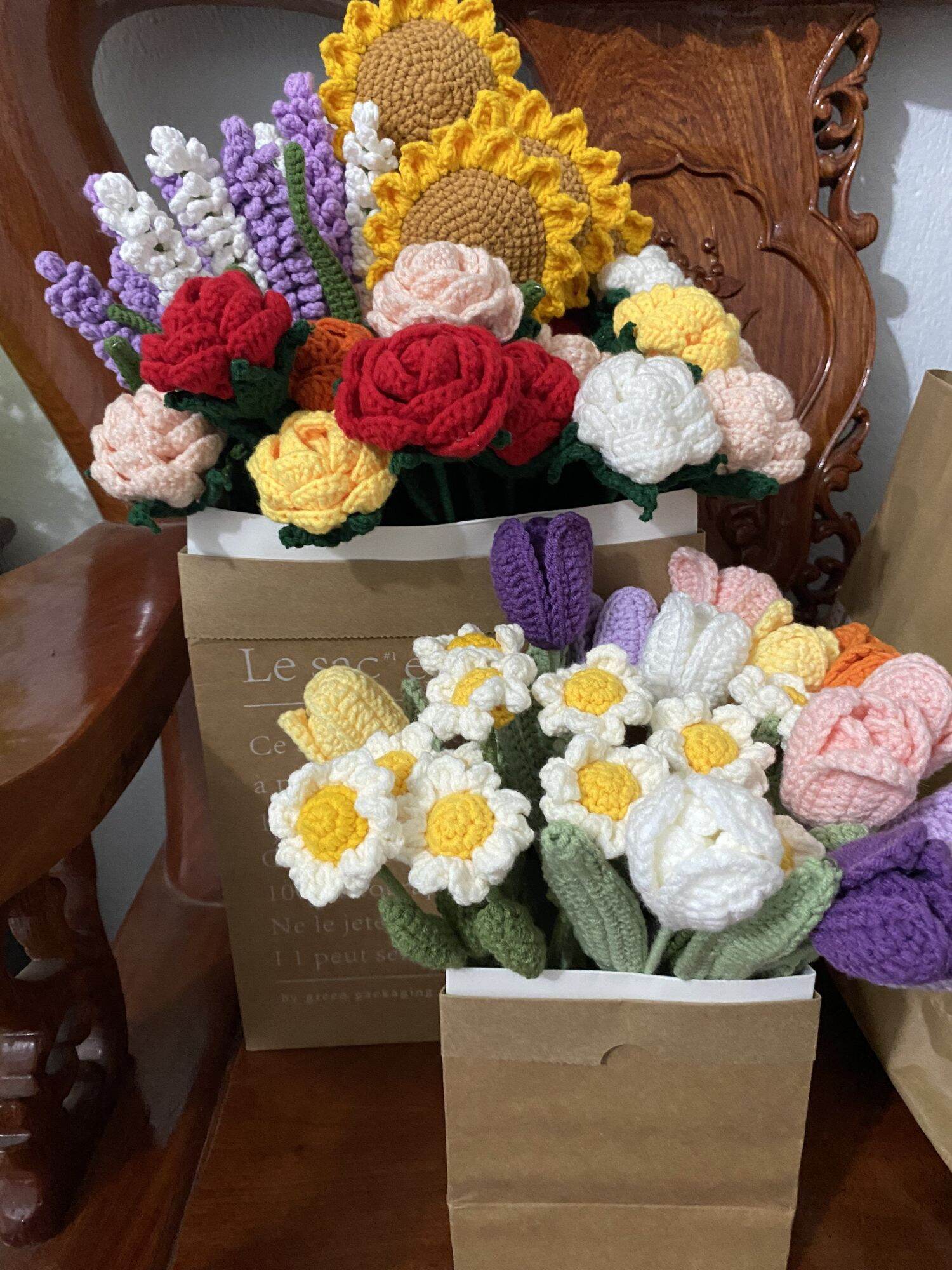 Cúc Họa Mi handmade bằng len - Chrysanthemum Crochet