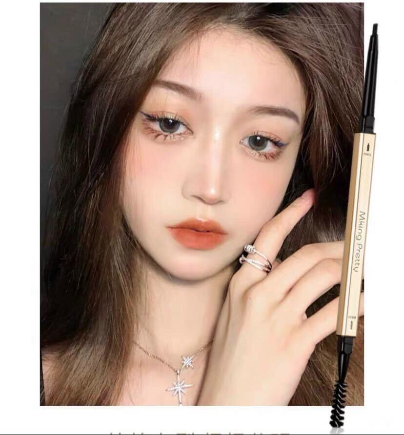 Chì kẻ mày 2 đầu Mking Pretty vàng