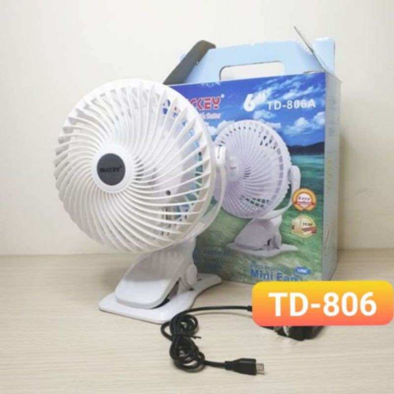 Quạt kẹp tích điện MICKEY TD-806