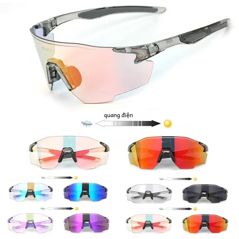 Unisex Photochromic Phân Cực Kính Đi Xe Đạp Uv400 Bảo Vệ Kính Mắt Kính Mát Nam Nữ Mtb Đường Xe Đạp Kính