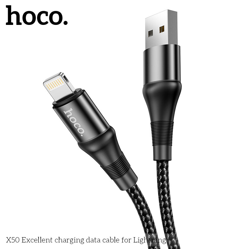 (lighting) Cáp sạc nhanh 2.4A hoco X50 dây dù