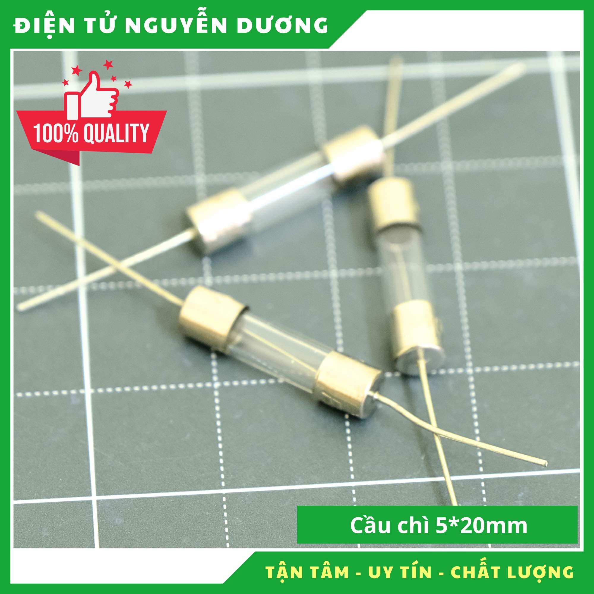 Cầu chì ống 5X20mm gắn dây