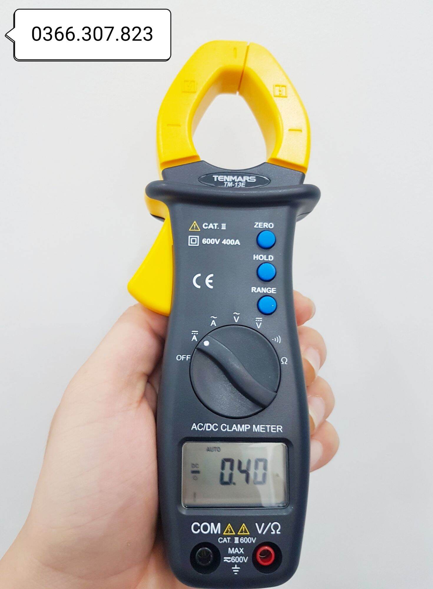 [HCM]Ampe kìm đo dòng AC/DC Tenmars TM-13E (400A)