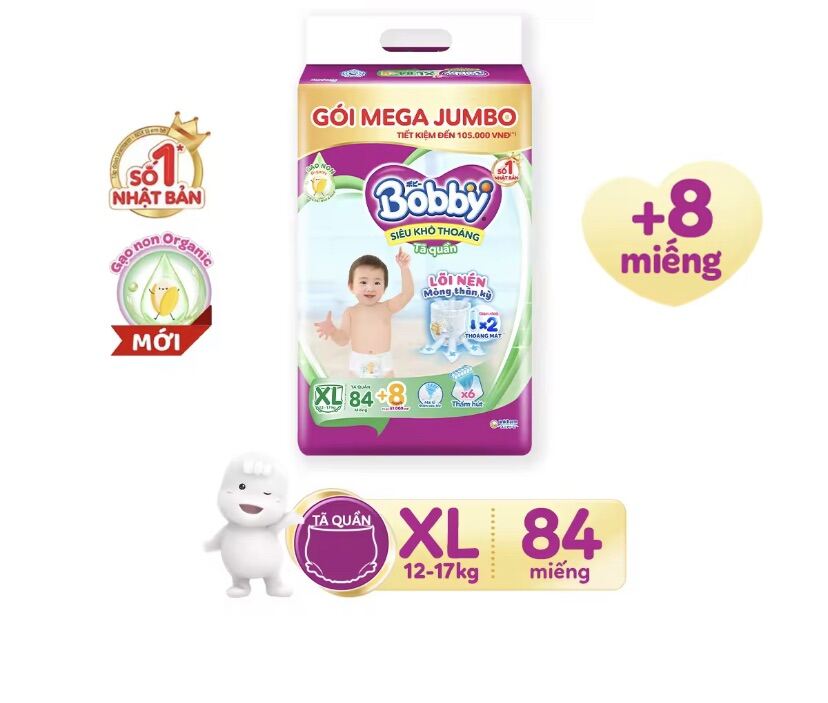 Tả quần Bobby XL84 [+ 8 miếng] mẫu mới